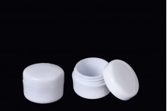 Пластмасови бурканче бяло с дойно дъно 5 мл SAN в опаковка от 12 бр.