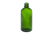 Стъклена зелена бутилка 100 мл за етерични масла с гърловина  PP18