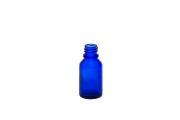 Синя стъклена бутилка 15 мл за етерични масла с гърловина PP18