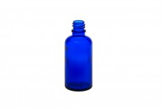 Стъклена синя бутилка 50 мл 