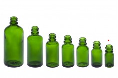 Зелена бутилка за етерични масла 5 мл, с гърловина  PP18