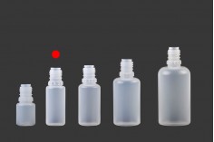 Пластмасова млечна бутилка 10 ml с черна пластмасова капачка  CRC и капкомер за електронни цигари - 50 бр. 