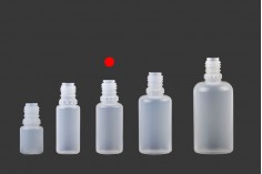 Пластмасова млечна бутилка 15 ml с черна пластмасова капачка CRC и пластмасов капкомер за електронна цигара - 50 бр. 