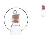 Малки шишенца с коркова тапа - висулка, размери 31,2x10,5 mm Малки шишенца с коркова тапа - висулка, размери 31,2x10,5 mm