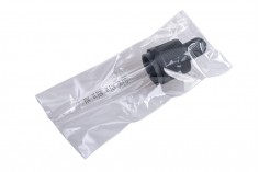 Стъклена пипета 50 мл CRC безопастност, разграфена, подходяща за електронна цигара ( черна капачка и черен МАТ биберон) 