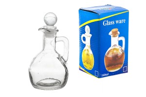 Стъклена кана със стъклена капачка  160ml-изображение_продукт