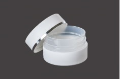 Plastik kapaklı beyaz MAT krem kavanozu 100 ml