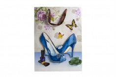 "Mavi ayakkabılar" boyut "L", 31x12x42cm çizim kağıt 3-b hediye çanta