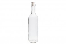 Прозрачна бутилка за вино или ракия 750 мл Лежера