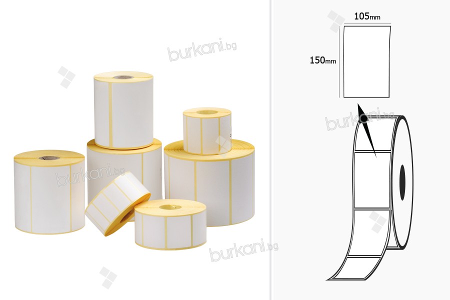 Isı aktarım etiketi (MAT), kağıt, yapışkan 105x150 mm Rulo - 1.000 adet