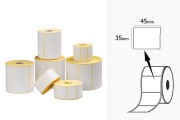 Термотрансферни етикети (МАТ), хартия, самозалепваща се ролка 45х35 мм - 1000 бр