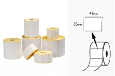 Isı aktarım etiketi (MAT), kağıt, yapışkan 45x35 mm Rulo - 1.000 adet