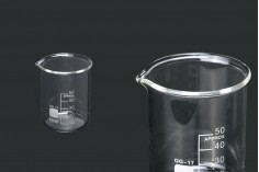 Стъклена цилиндрична разграфена чаша 50 мл 
