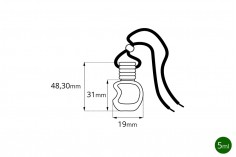 Elma şekilli oto parfüm şişeleri 5 ml