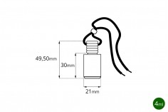 Cam kare oto parfüm şişesi 4 ml 