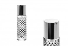 Стъклена бутилка за парфюм със сребриста спрей помпа и капачка (PP 15)