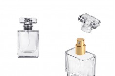 Стъклена бутилка за парфюм със спрей и капачка 50 мл 