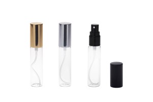 Стъклена бутилка 10 мл със спрей помпа с капачка-изображение_размери