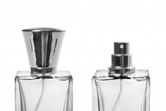 15 mm güvenlik kapaklı parfüm şişeleri için gümüş kapaklı sprey 15 mm