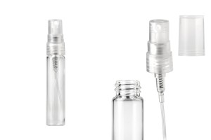 Стъклена бутилка 5 мл със спрей помпа и пластмасова капачка - опаковка 6 бр.-изображение_група