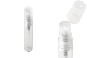 Стъклена бутилка 5 мл със спрей помпа и пластмасова капачка - опаковка 6 бр.-изображение_група