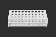 Пластмасова поставка  212x107x50 mm в бял цвят - 50 места (с отвор  13 mm)