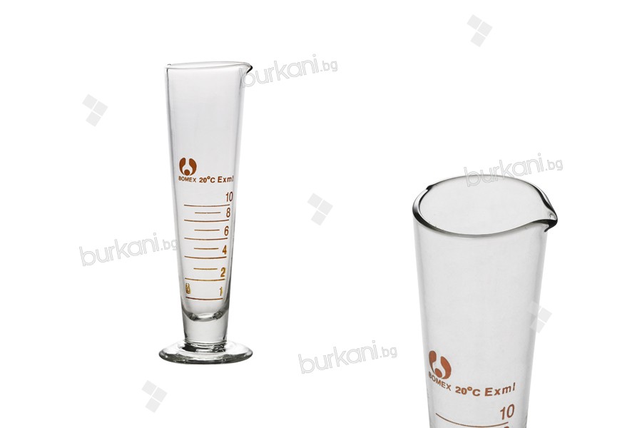 Стъклен измервателен цилиндър 10 ml