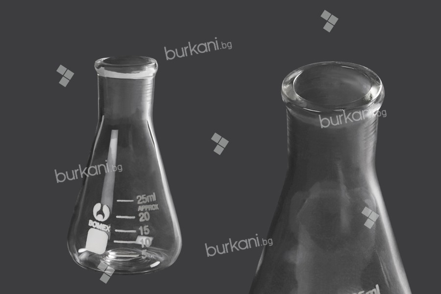 Cam şişe (Erlenmeyer) 25 ml 