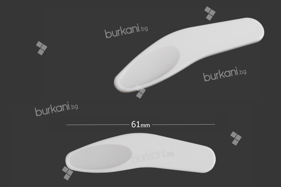 Пластмасови шпатули за крем  (PE) бели  61 мм - 24 бр