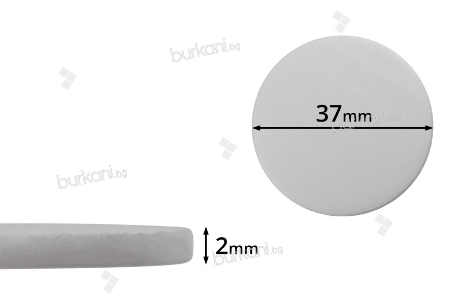 37 mm plastik (PE foam) beyaz tıpa - 100 adet