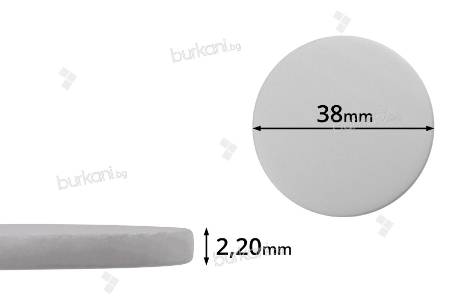 38 mm plastik (PE foam) beyaz iç tıpa - 100 adet