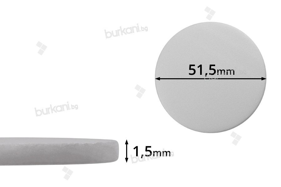 51,5 mm plastik (PE ) beyaz tıpa - 100 adet