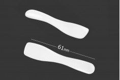 Plastik krem spatulası  (PE) parlak beyaz 61x13 mm - 24 adet