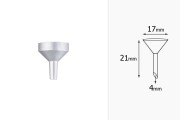 Алуминиева сребриста матова фуния 17 мм (4мм ръб)