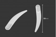 Beyaz renkli plastik krem (PE) için spatula 50 mm - 24 adet