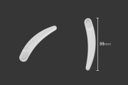 Пластмасови (PE) бели шпатули за крем  35 мм - 24 бр. в опаковка