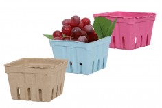 Кошници за плодове 110x110x75 mm от рециклирана хартия