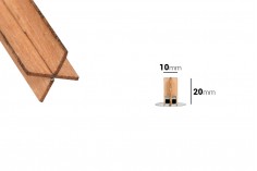 Дървени фитили за свещи с размер 10х20 мм във формата на кръст - 25 бр./пакет 
