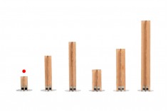 Дървени фитили за свещи с размер 10х20 мм във формата на кръст - 25 бр./пакет 