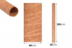 Дървени фитили цилиндрични за свещи с размер 10x120 m на метална основа - 25 бр./пакет