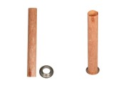 Дървени цилиндични фитили 15х120 мм за свещи на метална основа -25 бр./пакет