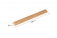 Дървени фитили 13х127 мм с метална основа за свещи - 25 бр