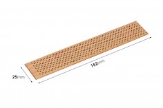 Mumlar için metal tabanlı  25x152 mm ahşap fitiller - 25 adet