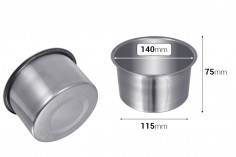 Benmari için metal kap (inox) - 140 mm