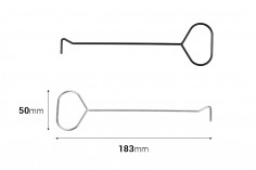 183x50 mm mumlar için kepçe (paslanmaz çelik)