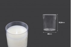 Прозрачна пластмасова кутия за чаена свещичка - 20 бр