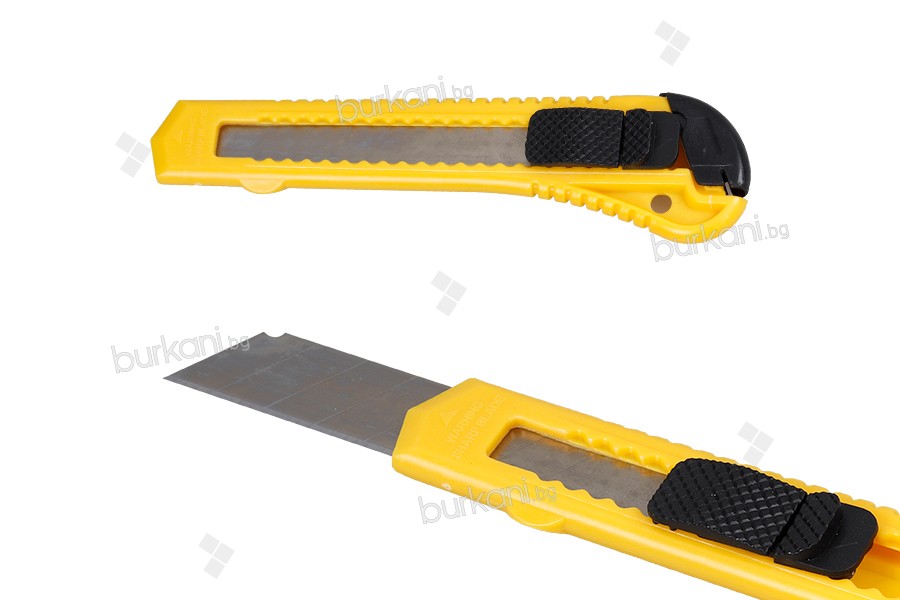 Emniyetli, plastik saplı ve ayarlanabilir bıçaklı genel amaçlı bıçak