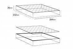 165x120x28 silikon ayaklı pleksiglas stand -  (17 mm delik açıklığı)