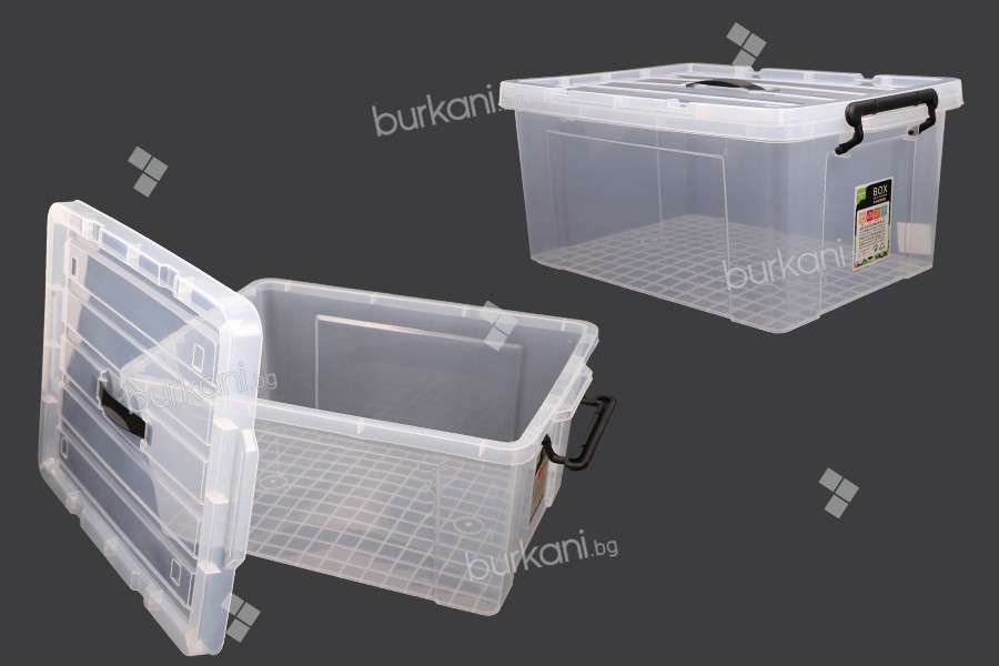 Пластмасови кутии за съхраняване  510x385x240 mm с капак с дръжка 