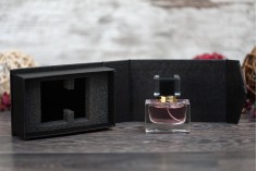 Черна луксозна кутия  с размери 139x89x45 mm за бутилки за парфюм